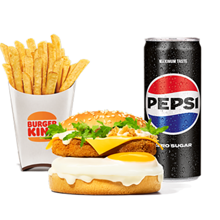 Breakfast Chicken Burger Zestaw