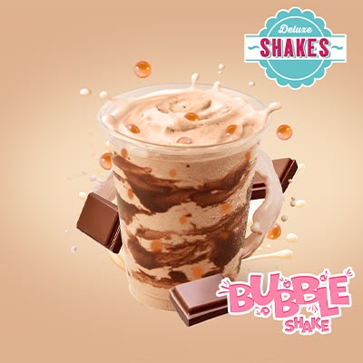 Bubble Shake čokoládový střední - cena, propagace, dodávka