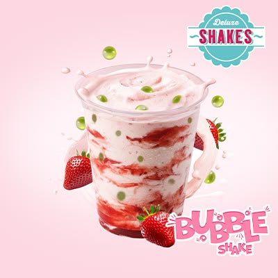 Bubble Shake jahodový střední - cena, propagace, dodávka