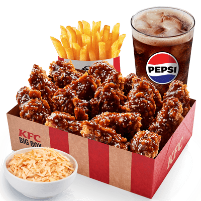 Smoky BBQ Wings 15pcs + Large fries + Refill cup + Coleslaw - price, promotions, delivery