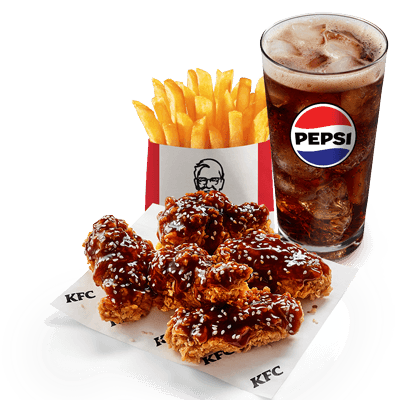Smoky BBQ Wings 5pcs + Large fries + Refill cup - price, promotions, delivery