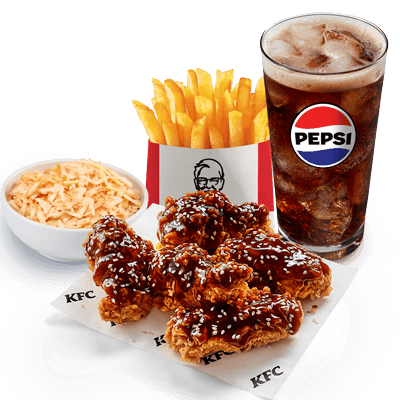 Smoky BBQ Wings 5pcs + Large fries + Refill cup + Coleslaw - price, promotions, delivery