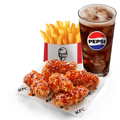 Sweet Chilli Wings 5pcs + Large fries + Refill cup - price, promotions, delivery