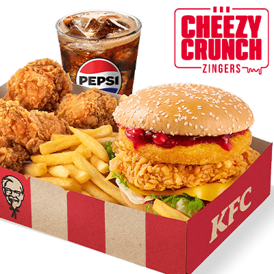 Cheezy Crunch Zinger with cranberry sauce Box - price, promotions, delivery