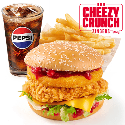 Cheezy Crunch Zinger with cranberry sauce Menu - price, promotions, delivery