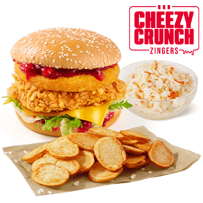 Cheezy Crunch Zinger with cranberry sauce Menu - price, promotions, delivery