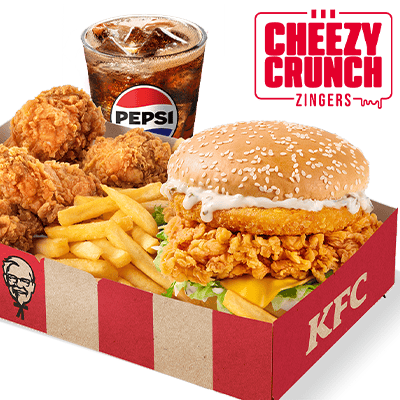 Cheezy Crunch Zinger with Tartar Sauce Box - price, promotions, delivery