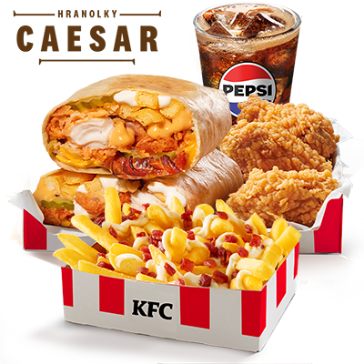 XL Kentucky Gold Wrapper box s Caesar hranolky - cena, propagace, dodávka