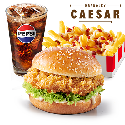 XL Zinger menu s Caesar hranolky - cena, propagace, dodávka