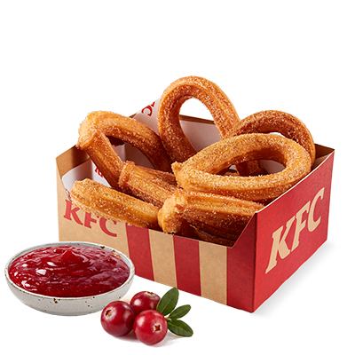 Churros 7 szt. z sosem żurawinowym
