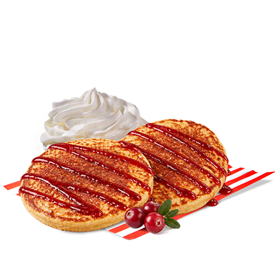 Pancakes 2 szt. z sosem żurawinowym i bitą śmietaną