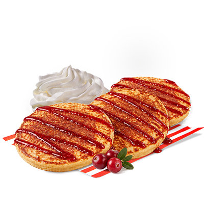 Pancakes 3 szt. z sosem żurawinowym i bitą śmietaną