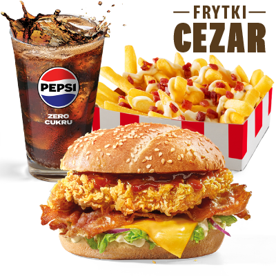 Grander Burger Menu with Caesar fries