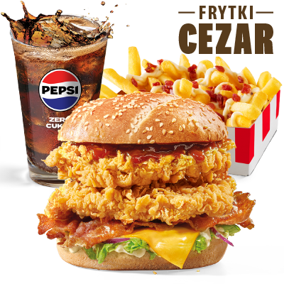 Double Grander Burger Menu with Caesar fries