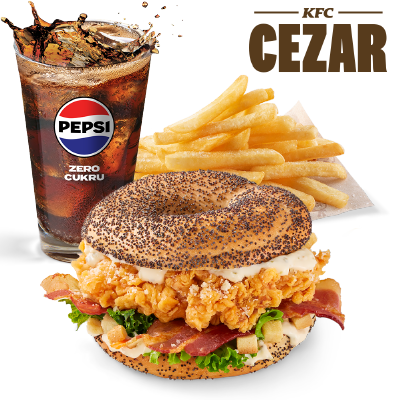 Zestaw Bajgiel Burger Cezar