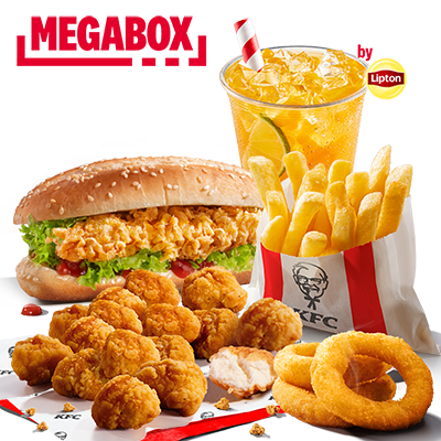 MEGABOX  Longer & Popcorn Chicken & Bubble Tea