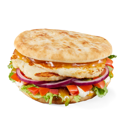 Masala Naan Halloumi Burger