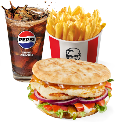 Masala Naan Halloumi Burger Menu XL