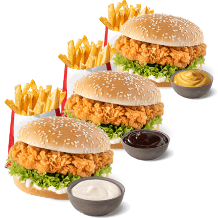 #10. 3 Zinger + 3 Small Fries + 3 Sauce - price, promotions, delivery