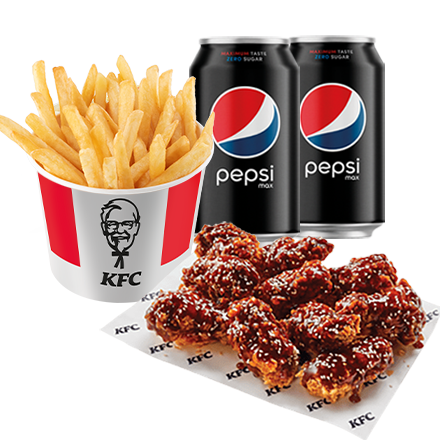 10 Smoky BBQ Wings + 2 Drink (0,33l) + Bucket Fries - price, promotions, delivery