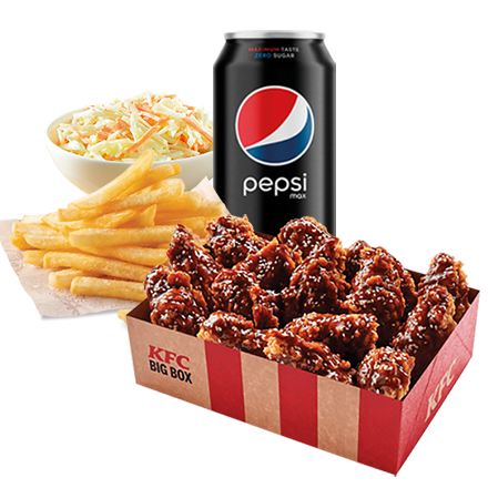 15 Smoky BBQ Wings + Drink (0,33l) + Normal Fries + Coleslaw - price, promotions, delivery