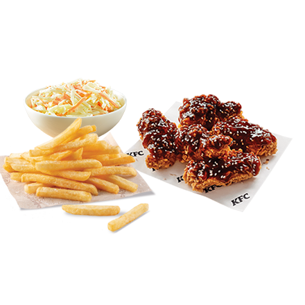 5 Smoky BBQ Wings + Normal Fries + Coleslaw - price, promotions, delivery