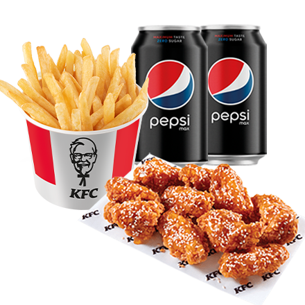 10 California Wings + 2 Drinks (0,33l) + Bucket Fries - price, promotions, delivery