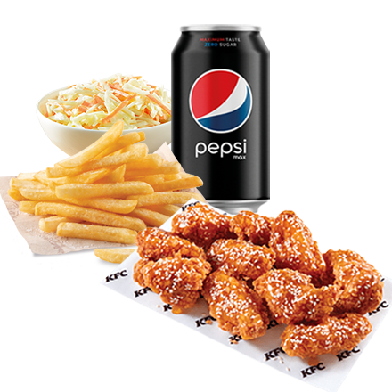 10 California Wings + Drink (0,33l) + Normal Fries + Coleslaw - price, promotions, delivery