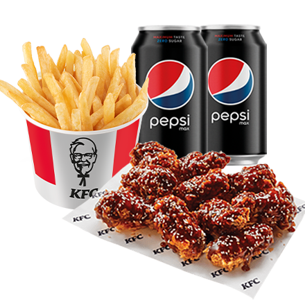 10 Whisky Wings + 2 Drink (0,33l) + Bucket Fries - price, promotions, delivery