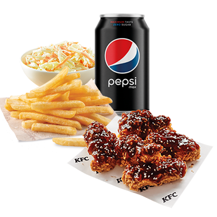 5 Whisky Wings + Drink (0,33l) + Normal Fries + Coleslaw - price, promotions, delivery