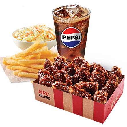 15 Smoky BBQ Wings + Refill Drink + Normal Fries + Coleslaw - price, promotions, delivery