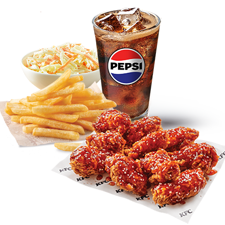 10 Sweet Chilli Wings + Refill Drink + Normal Fries + Coleslaw - price, promotions, delivery