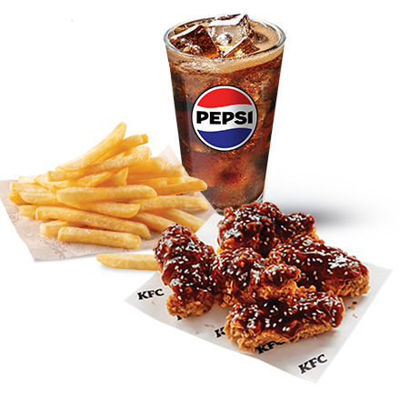 5 Whisky Wings + Refill Drink + Normal Fries - price, promotions, delivery