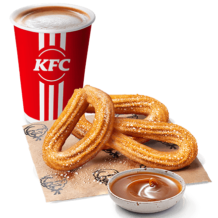 3 Caramel churros with Coffee - price, promotions, delivery