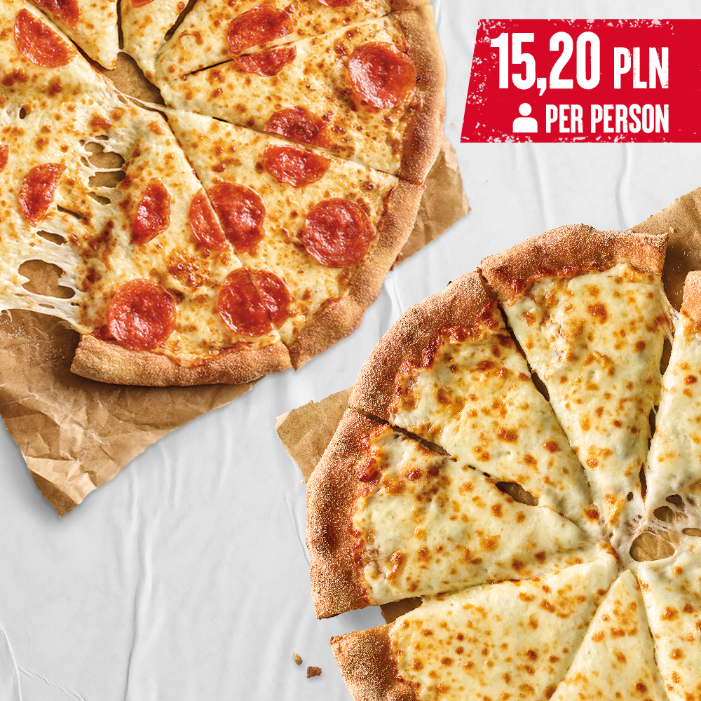 2 X LARGE PIZZA FOR 5 PEOPLE - sprawdź w Pizza Hut