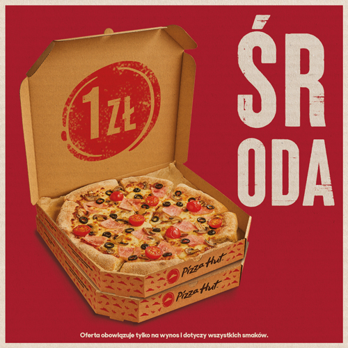 PROMOCJE TAKE IT EASY DRUGA TAŃSZA PIZZA ZA 1 ZŁ! w PizzaHut